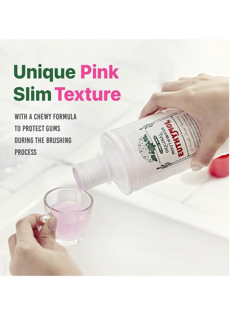 Euthymol Mouthwash ICY Mint 500ml, Contains Fluoride, Alcohol-Free, Distinctive Strong Taste Flavour, Reduce Plaque Gingival Clean Healthy Teeth Gums, Freshens Breath Refreshing Daily Oral Dental Care - Image 4