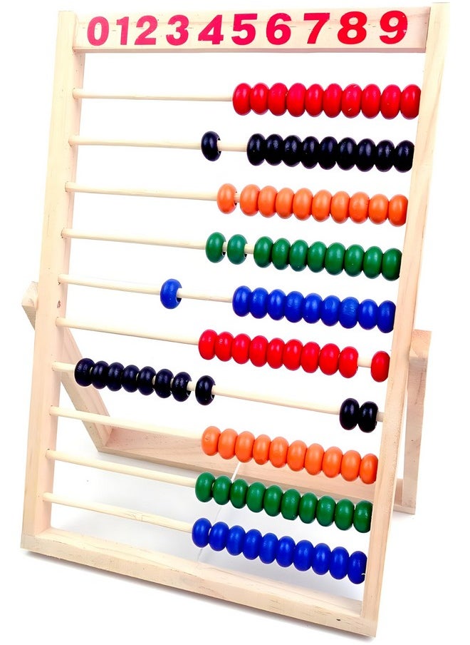 MAGIKON - Wooden Counting Number Frame, 10 Rows Abacus For Kids Learning Math (11-1/2-Inch) - Image 1