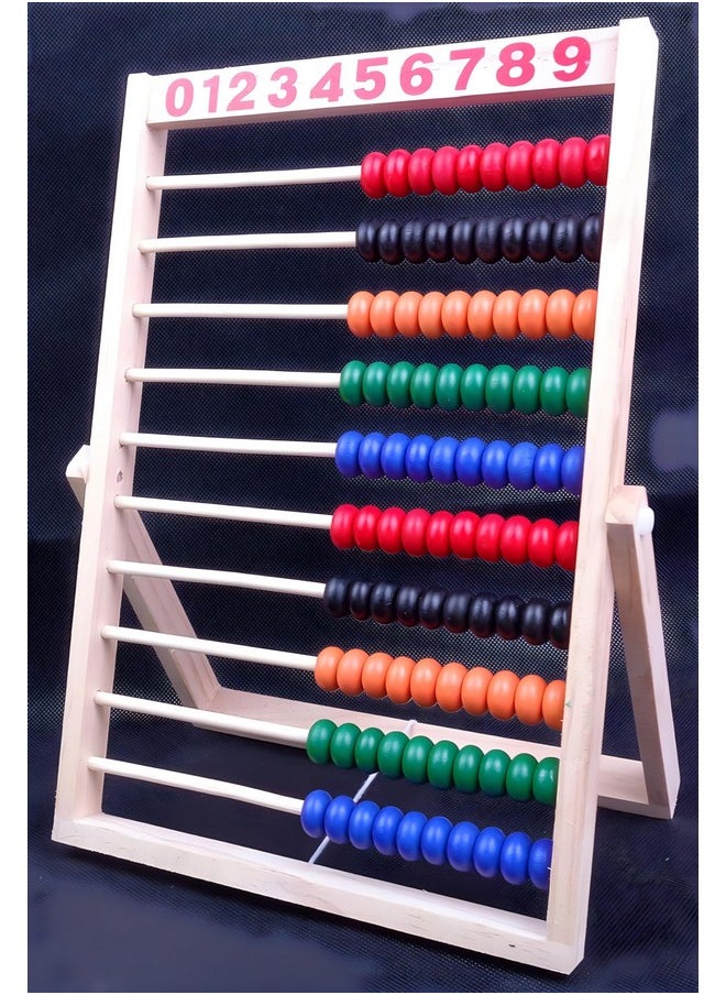 MAGIKON - Wooden Counting Number Frame, 10 Rows Abacus For Kids Learning Math (11-1/2-Inch) - Image 1