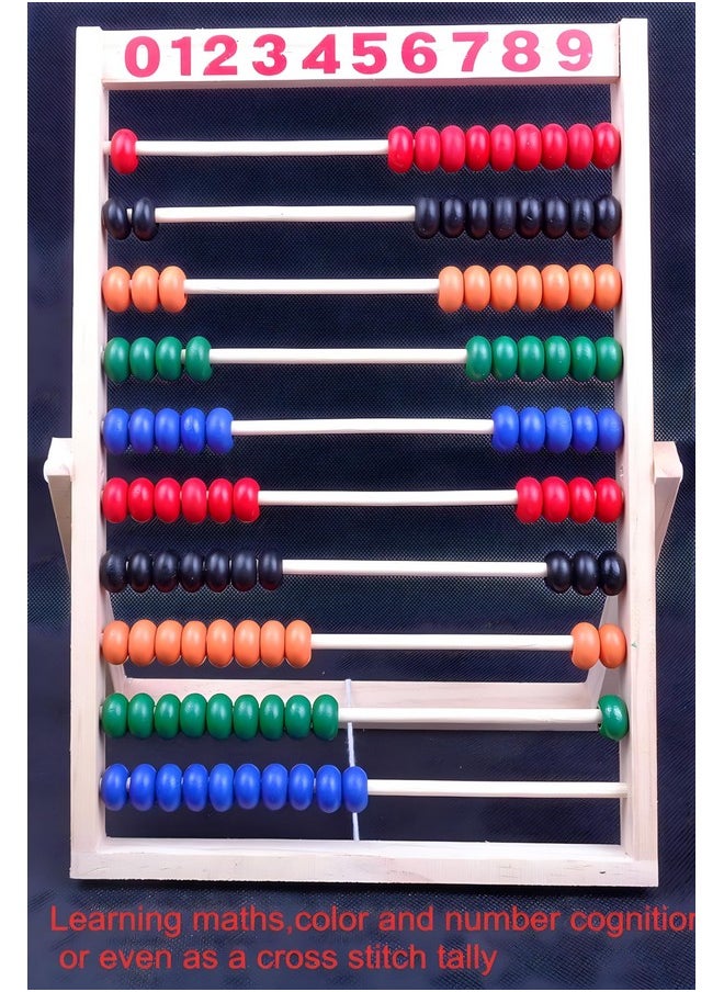 MAGIKON - Wooden Counting Number Frame, 10 Rows Abacus For Kids Learning Math (11-1/2-Inch) - Image 1