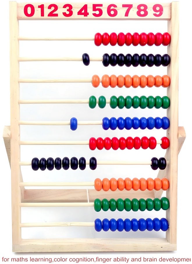 MAGIKON - Wooden Counting Number Frame, 10 Rows Abacus For Kids Learning Math (11-1/2-Inch) - Image 1