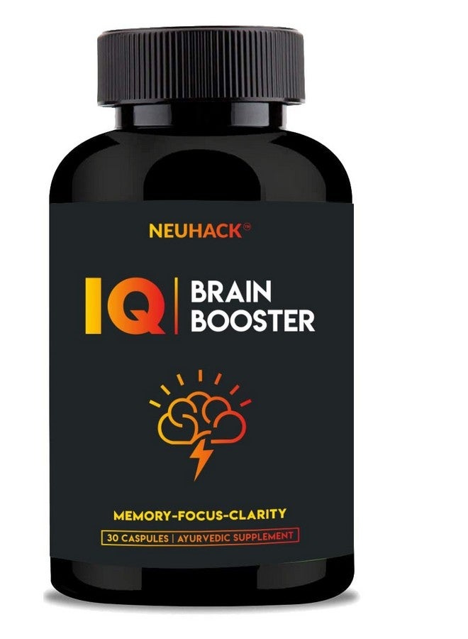 NEUHACK Iq Brain Booster With Ashwagandha & Brahmi: 30 Caps For Memory, Sleep, And Focus - Image 1