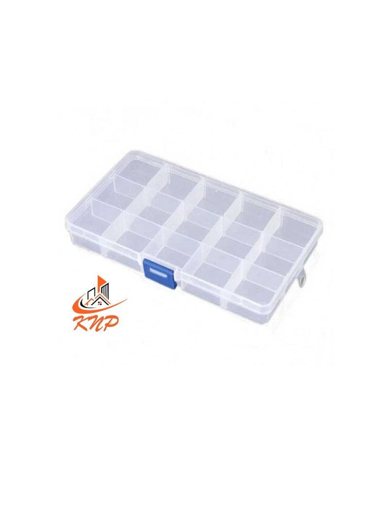 KNP Plastic Storage Box - 15 Compartments 17 X 10 X 2.2cm - Image 1