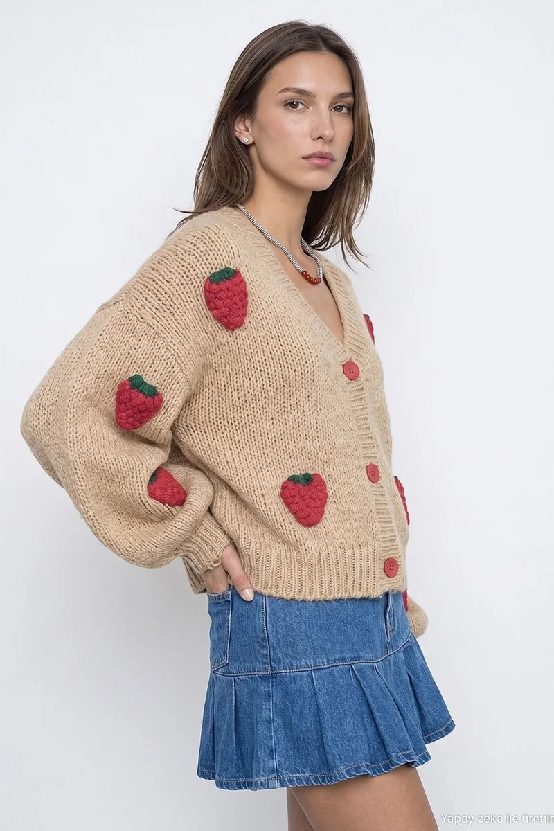 Dilvin Beige Natural DILVIN Women's Cardigan for Women | Best Price UAE