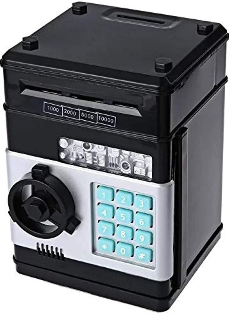 ELTRAZONE - ELTRAZONE Kids Mini Electronic Money Bank - Black Coin and Cash Saving Box, Model WHD1046 - Image 1