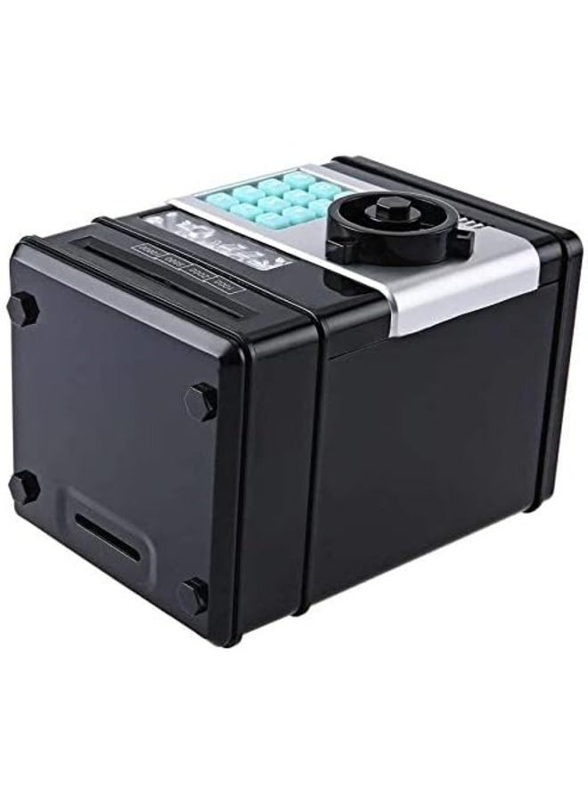 ELTRAZONE - ELTRAZONE Kids Mini Electronic Money Bank - Black Coin and Cash Saving Box, Model WHD1046 - Image 1