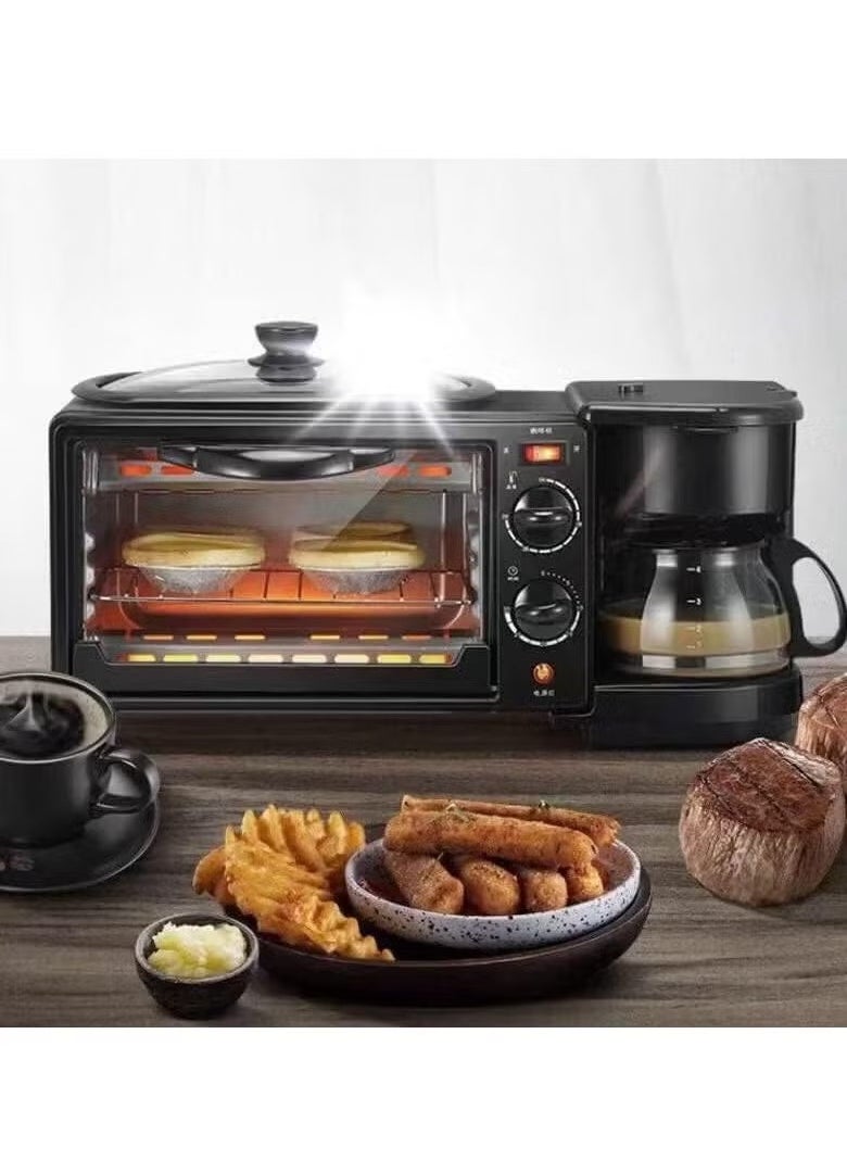 Generic 3-in-1 Multifunctional Breakfast Maker With Coffee Pot And Frying Pan & Oven  - Image 3