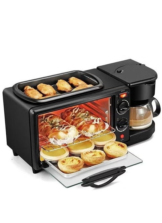 Generic - 3-in-1 Multifunctional Breakfast Maker With Coffee Pot And Frying Pan & Oven - Image 1
