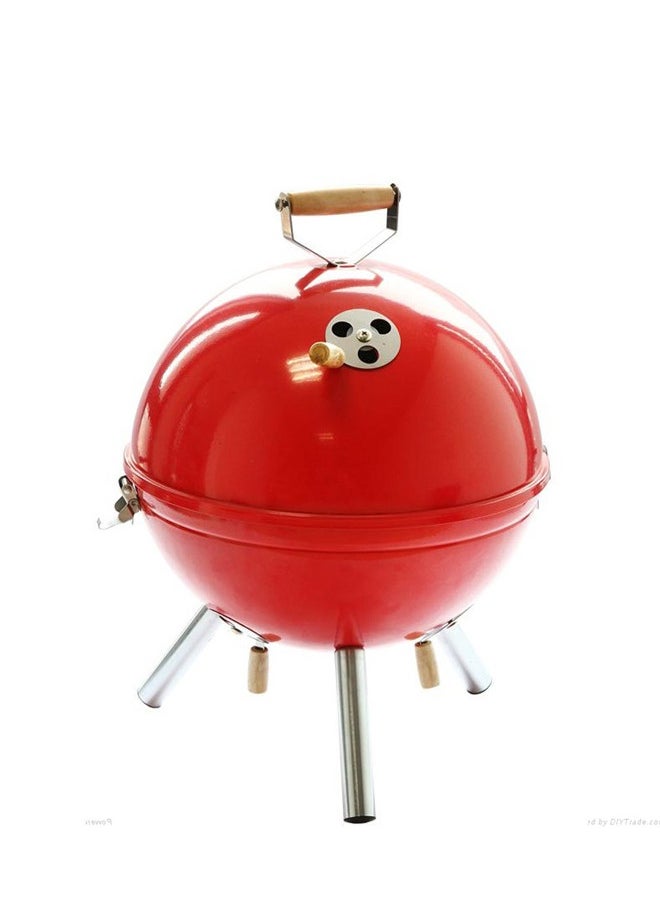Sahare Portable Outdoor Barbecue Charcoal Grill With Air Control Red  - Image 2