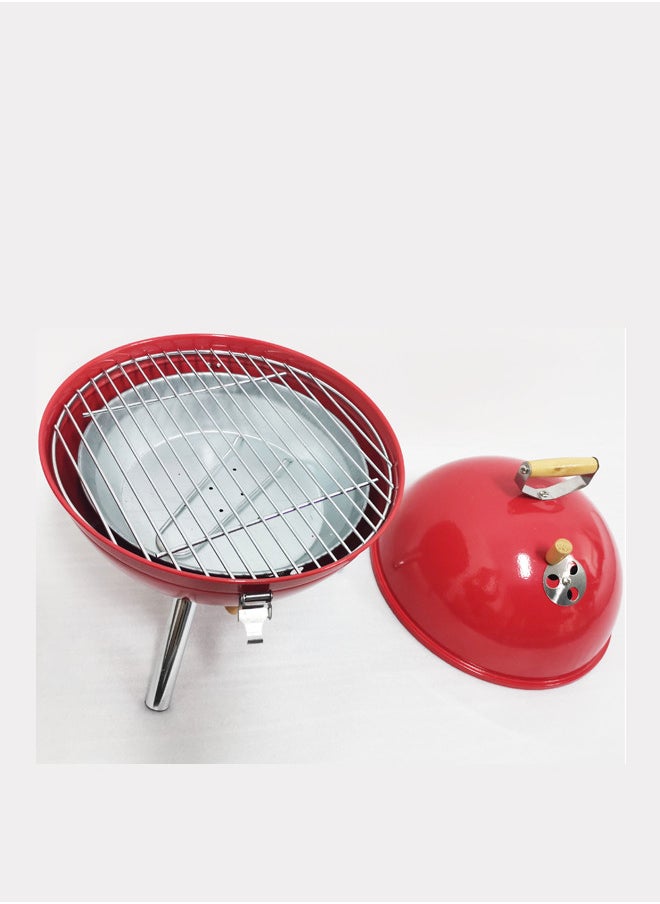 Sahare Portable Outdoor Barbecue Charcoal Grill With Air Control Red  - Image 4