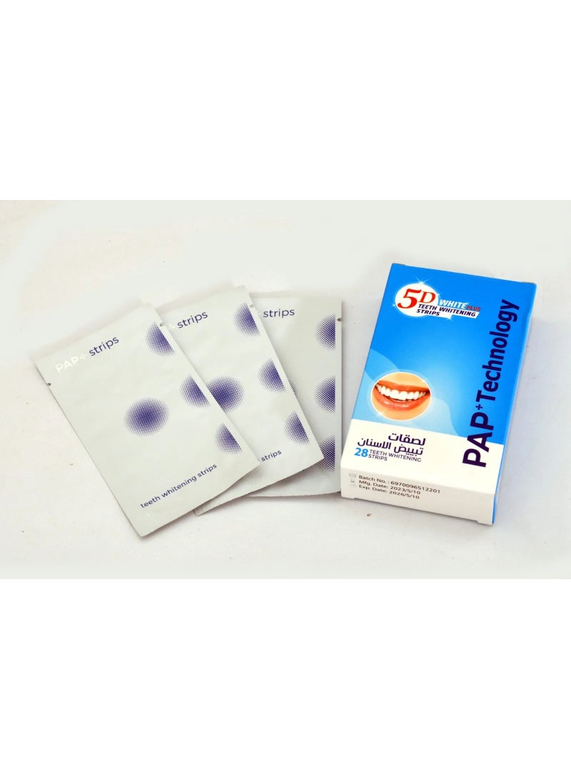 5D WHITE PLUS TEETH WHITE STRIPS 28PCS
