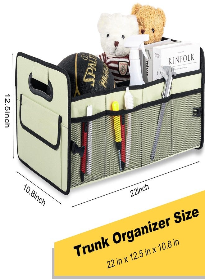 JiatuA Car Trunk Organizer, Car Organizers and Storage Collapsible Multi Compartment Container Box, Adjustable Car Accessories for SUV Sedan Truck, Standard Size, Light Green - Image 5