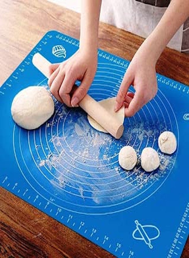 Kedva Reusable Non-Stick Silicon Roti Mat Pastry Fondant Dough Roti Chapati Rolling Baking Sheet Mat with Measurements.(Multicolor) - Image 1