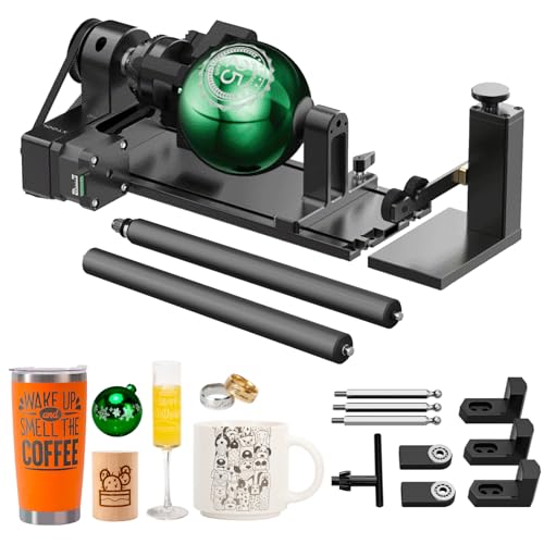 xTool RA2 Pro for xTool S1, F1, F1 Ultra, P2, M1 Ultra and Most Laser Engraver (Must with Riser), Y-axis Rotary Roller for Engraving Cylindrical Objects, Wine Glass, Tumbler, Engraver Accessory - Image 1