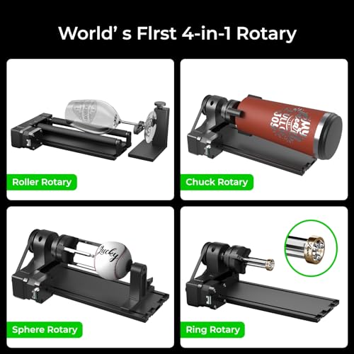 xTool RA2 Pro for xTool S1, F1, F1 Ultra, P2, M1 Ultra and Most Laser Engraver (Must with Riser), Y-axis Rotary Roller for Engraving Cylindrical Objects, Wine Glass, Tumbler, Engraver Accessory - Image 2