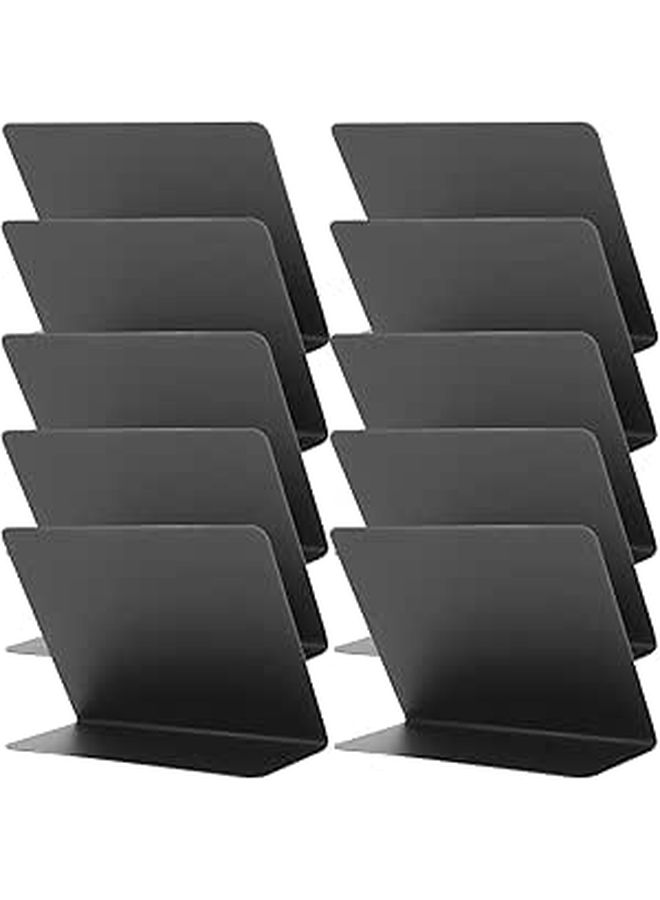 Mini Black Acrylic Erasable Chalkboard Signs 10Pcs Small Desktop Message Boards for Wedding Party Store Display - Image 1