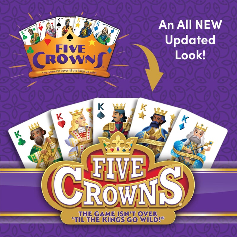 PlayMonster Five Crowns Collectible Tin – Card Game for Kids and Adults, Family Game Night, The Game isn’t Over Until the Kings Go Wild!, 5 Suited Rummy Style Card Game, 1-7 Players, Ages 8+ - Image 5