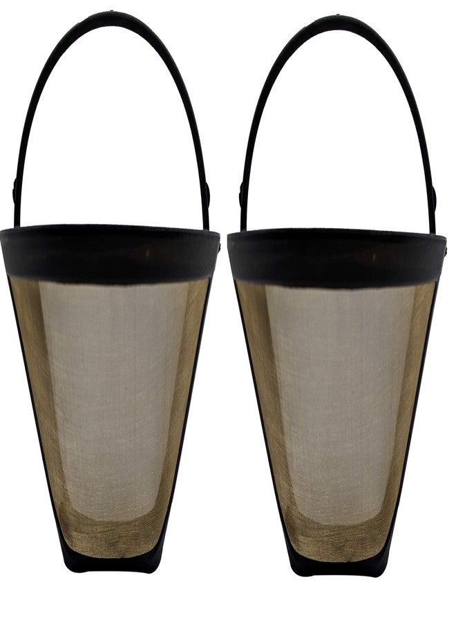 Blendin Reusable #4 Cone Style Gold Stainless Steel Mesh Coffee Filter, Compatible with Cuisinart GTF-4 and some other Coffeemaker Brewers (2 Pack) - Image 1