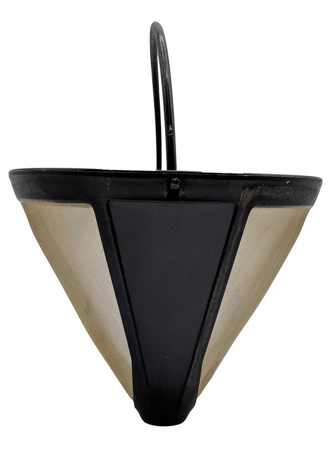 Blendin Reusable #4 Cone Style Gold Stainless Steel Mesh Coffee Filter, Compatible with Cuisinart GTF-4 and some other Coffeemaker Brewers (2 Pack) - Image 2