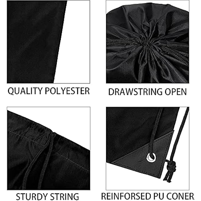 Vorspack Drawstring Backpacks Bulk 10 Pieces String Bags Customized Bags for Party Gym Sport Trip  Black - Image 2