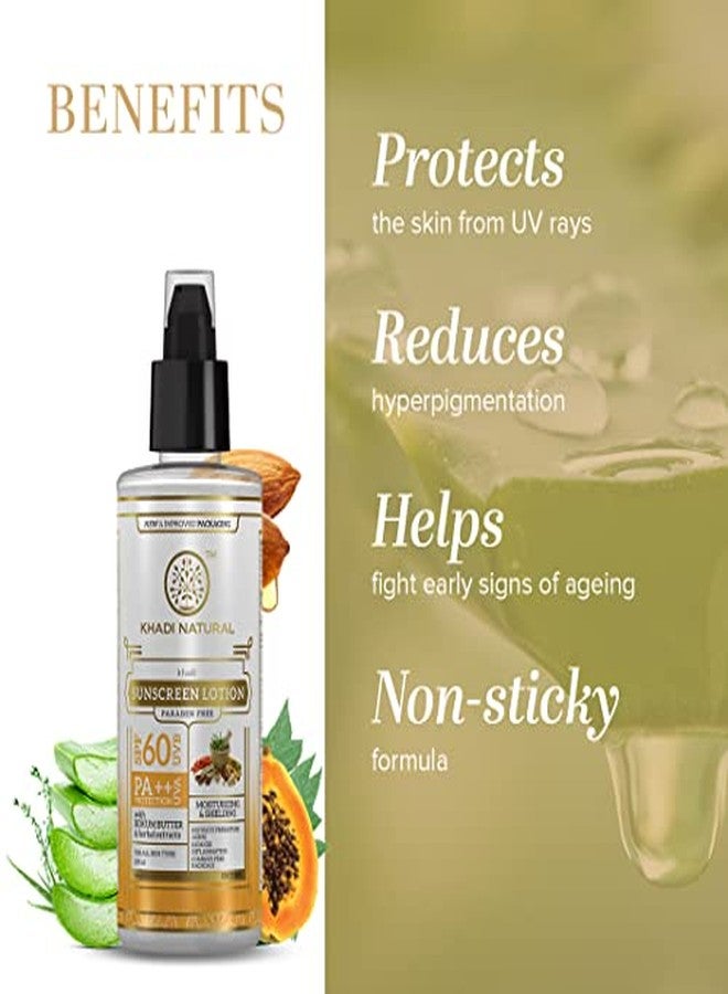 Khadi Natural Sunscreen SPF 60 PA++ with Kokum Butter & Herbal Extracts|Non-sticky | Diminishes skin blemishes|Keeps skin nourished| Paraben Free | Suitable for all skin types| 100ml - Image 3