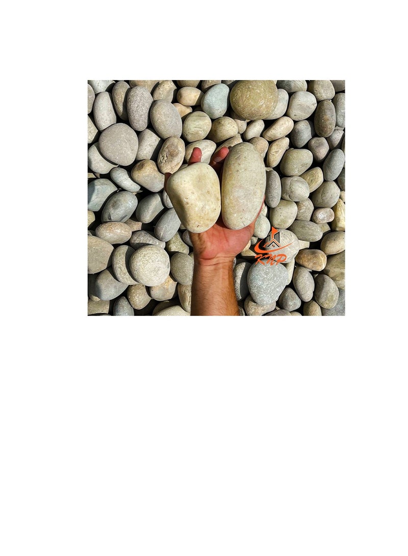 KNP Large River Pebbles Natural Garden Material 10 kg - Image 2