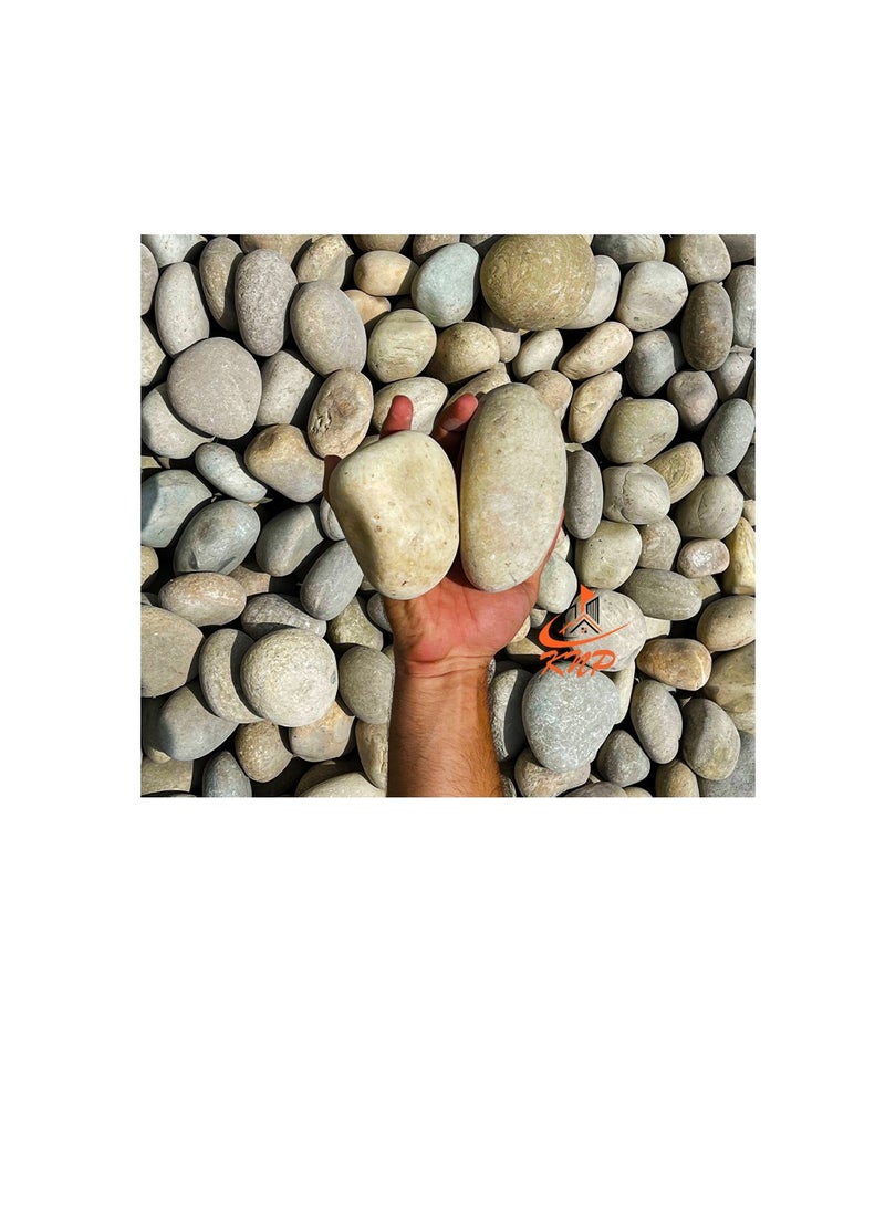 KNP Large River Pebbles Natural Garden Material 10 kg - Image 1