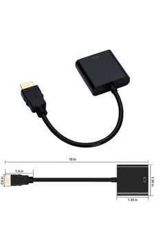Generic HDMI to VGA Adapter Male HDMI to VGA Female Converter for PC, Monitor,Projector,HDTV- 1 pc  - Image 2