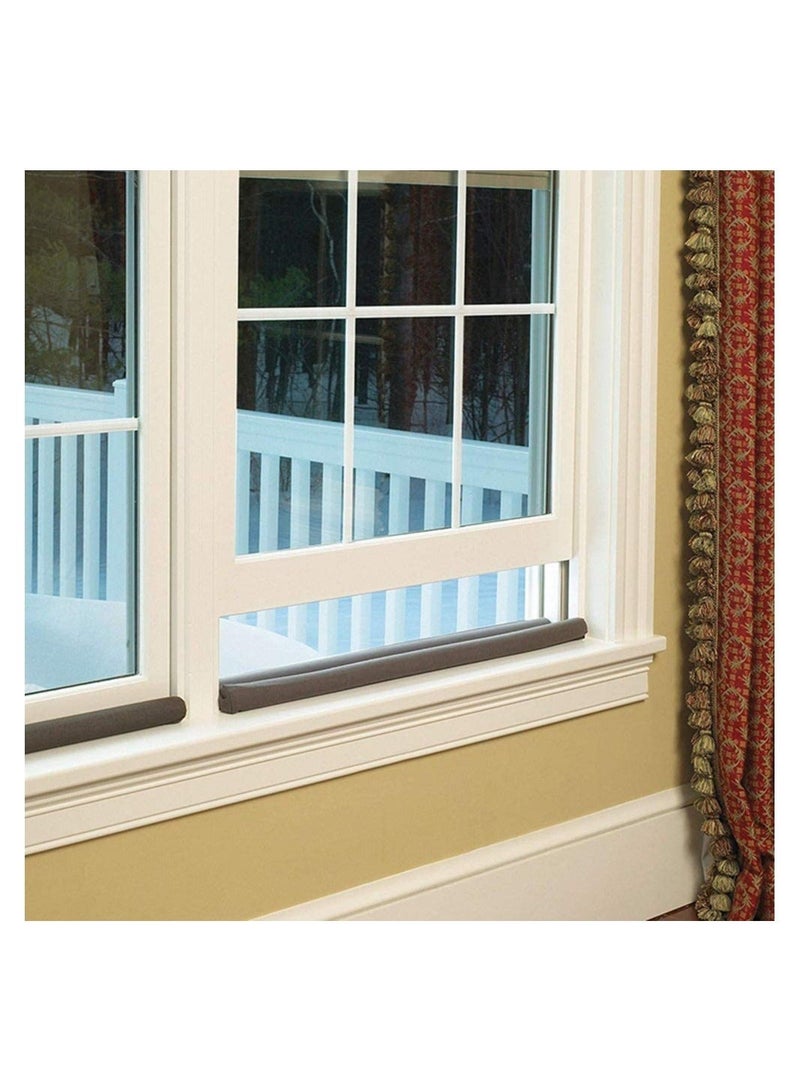 Raxoom Under Door Draft Blocker Twin draft guard reduce Noise Breeze Blocker Adjustable Door gap Sweeps - Image 5