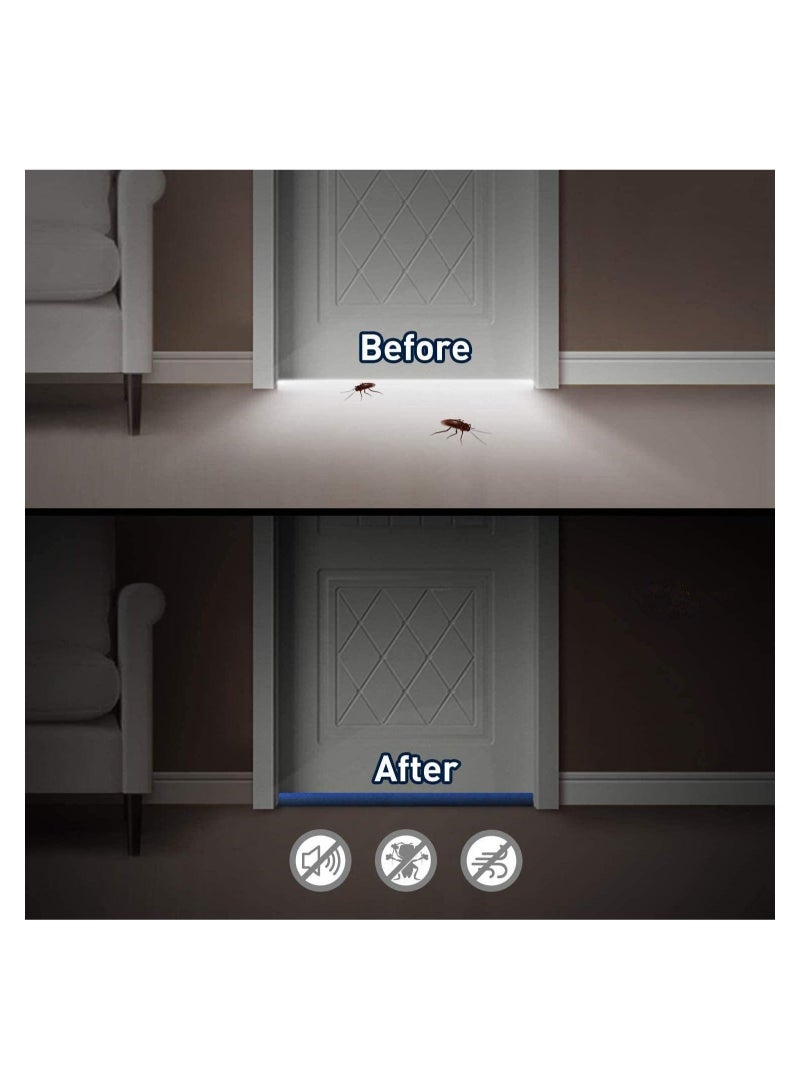 Raxoom Under Door Draft Blocker Twin draft guard reduce Noise Breeze Blocker Adjustable Door gap Sweeps - Image 3