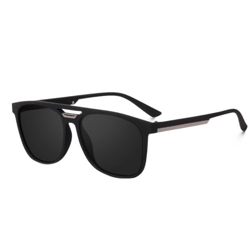 mashamart® Full Rim Branded Latest and Stylish Sunglasses | Polarized and 100% UV Protected | Men & Women | Large | (Color:-Black/Lens-Black)-Pack of 1 (Charm Black, Black) - Image 1