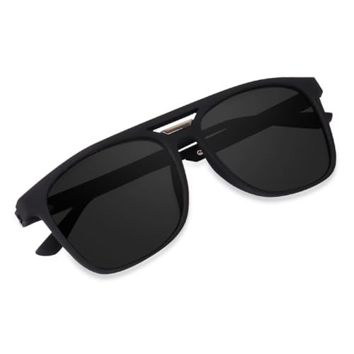 mashamart® Full Rim Branded Latest and Stylish Sunglasses | Polarized and 100% UV Protected | Men & Women | Large | (Color:-Black/Lens-Black)-Pack of 1 (Charm Black, Black) - Image 4