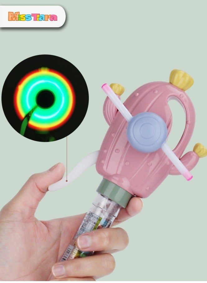 MissTiara 6 Pcs Camera Projection and Cactus Glow Bubble Wand Bubble Water Toy Party Favors for Kids Bubble Wands Toy, Party Favors, Goodie Bags Fillers, Birthday Day Gifts and Prize - Image 4