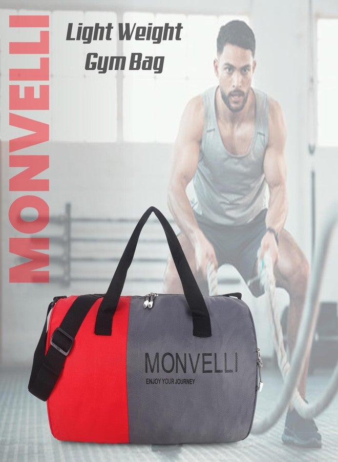 Monvelli Gym Duffel Bag for Men & Women - Large Sports & Travel Bag with Adjustable Shoulder Strap, Separate Shoe Compartment, Water-Resistant Material, Multipurpose Duffel for Fitness, Getaways - Image 5