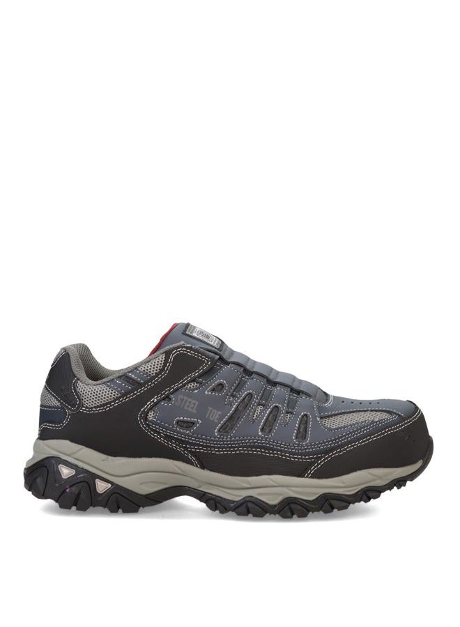 SKECHERS Men's Cankton Ebbitt Steel Toe Construction Shoe Navy/Grey 10.5, 44 EU Wide - Image 3