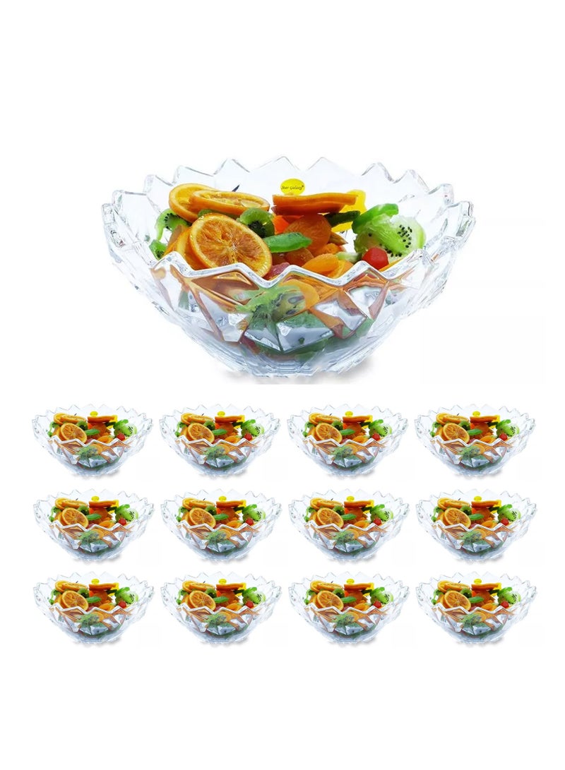 Glass Dessert Bowls - 12 Pack - Ice Cream Cups Mini Trifle Footed Dessert Bowls for Dessert  - Image 1