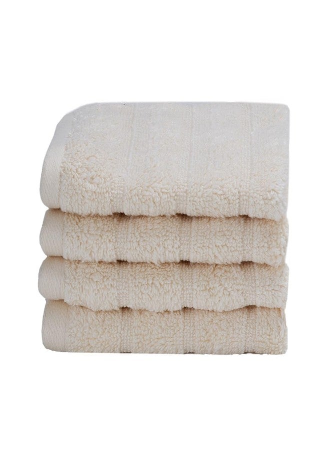 maspar 100% Cotton Casper Face Towel, Set of 4, (30 x 30 cm), Ecru - Image 2