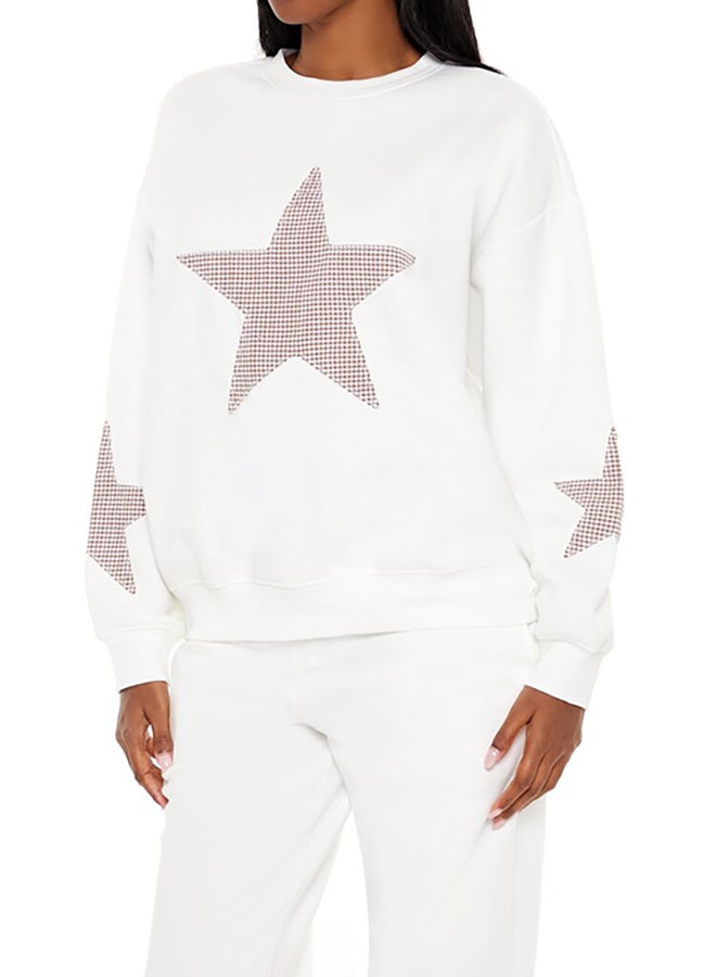 FOREVER 21 Gingham Star Patch Pullover  - Image 2