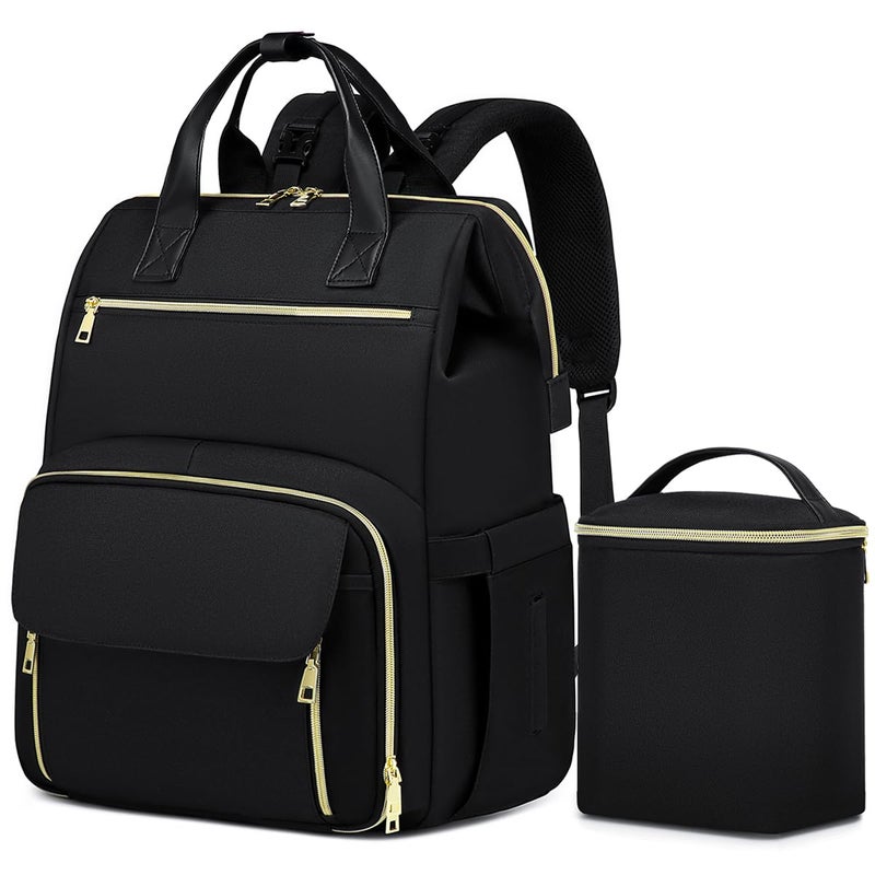 RUCYEN Breast Pump Backpack, Large Backpack Compatible for Spectra S1, S2 Medela for Mom, Water Resistant 15.6 inch Laptop Bag for Work Travel 2 Pack - Image 1