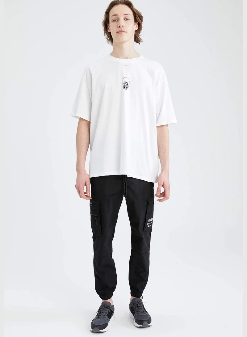 DeFacto Man Oversize Fit Crew Neck Short Sleeve Knitted T-Shirt