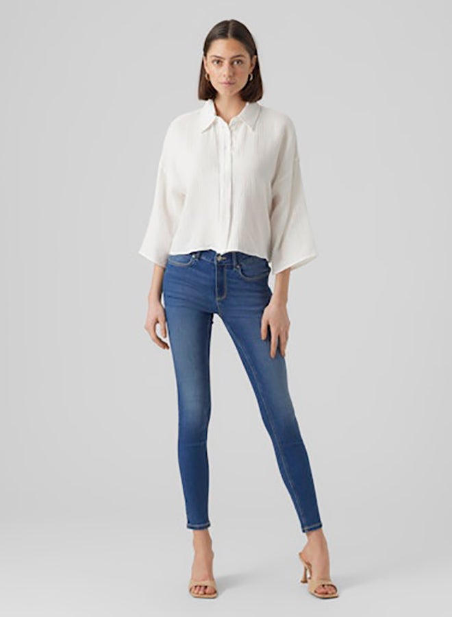 VERO MODA Vmnatali Crop Shirt Wvn Noos - Image 3