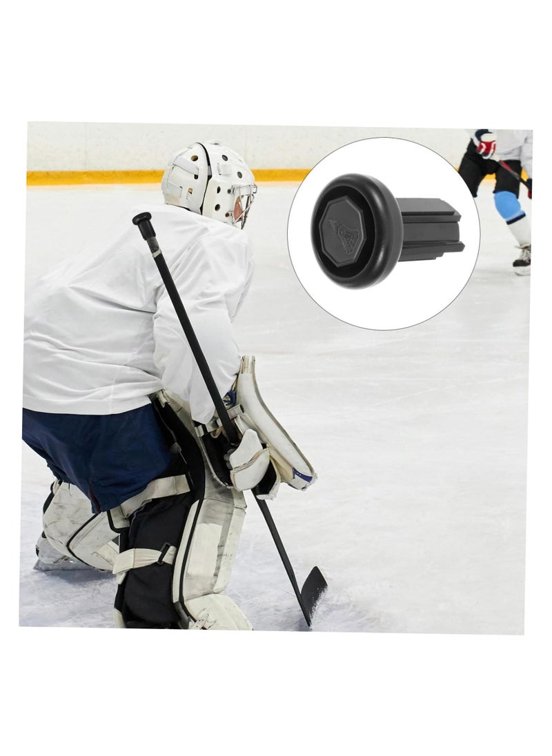 SYOSI - Hockey Pucks non-slip Hockey Stick Tail Cover, Protector Component Ice Hockey Stick Tip Protector Protective Case, Hockey Replaceable Covers for Hockey Tips, Hockey Parts Supplies Abs Non-slip - Image 1
