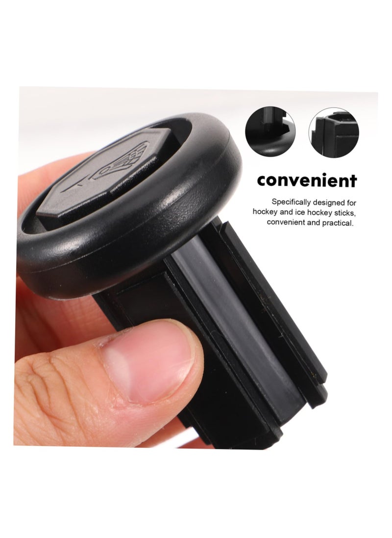 SYOSI - Hockey Pucks non-slip Hockey Stick Tail Cover, Protector Component Ice Hockey Stick Tip Protector Protective Case, Hockey Replaceable Covers for Hockey Tips, Hockey Parts Supplies Abs Non-slip - Image 1