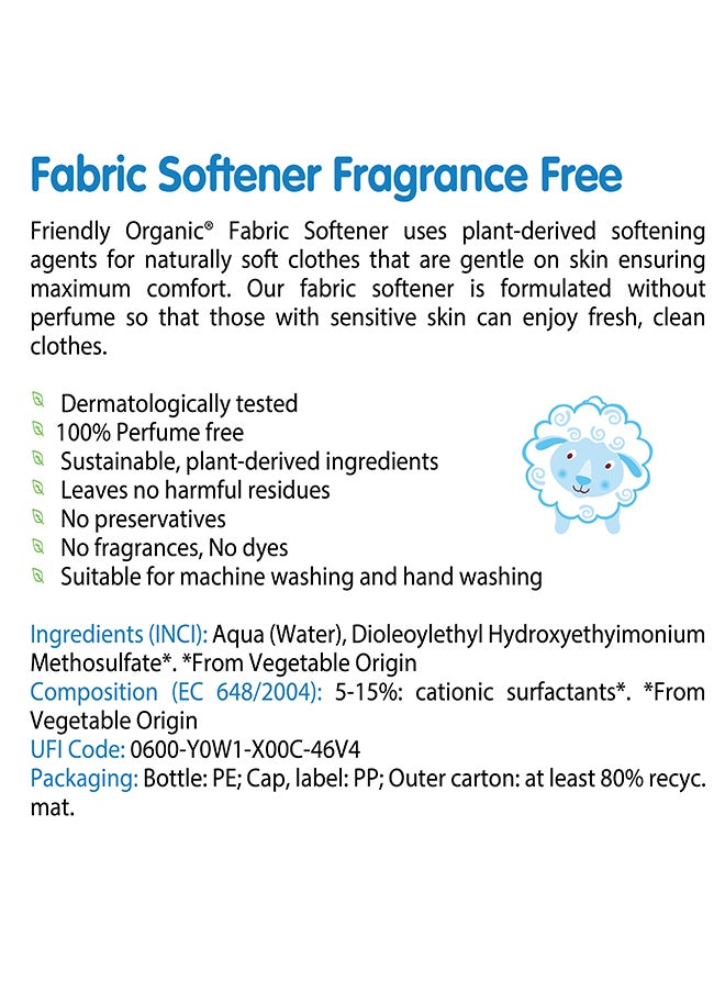 FRIENDLY ORGANIC - Baby Fabric Softener 750 ML - SOpecial Design for Sensitive Skin - Plant-Derived Softening Agents and Organic Essential Oils - Image 1