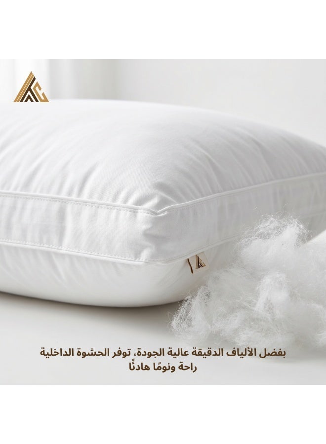 White Hotel-Style Pillows 3 pack – 70×50 cm – Microfiber Outer Fabric & Filling – Ultra Soft - Image 2