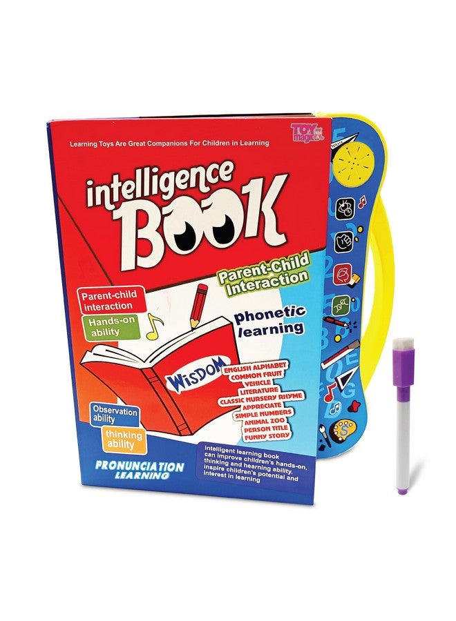 ToyMagic ToyMagic Intelligence Phonetic Learning E-Book|Activity With Alphabet,Numbers,Shapes,Animals,Nursery Rhyme|Birthday Gift|Interactive Musical Toy Book For Kids 3+|Improve Thinking Ability|Made In India  - Image 1