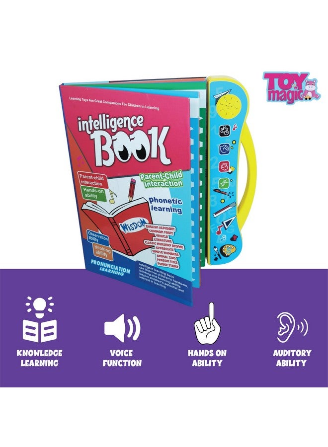 ToyMagic ToyMagic Intelligence Phonetic Learning E-Book|Activity With Alphabet,Numbers,Shapes,Animals,Nursery Rhyme|Birthday Gift|Interactive Musical Toy Book For Kids 3+|Improve Thinking Ability|Made In India  - Image 2