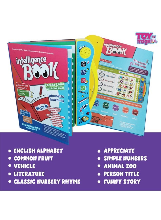 ToyMagic ToyMagic Intelligence Phonetic Learning E-Book|Activity With Alphabet,Numbers,Shapes,Animals,Nursery Rhyme|Birthday Gift|Interactive Musical Toy Book For Kids 3+|Improve Thinking Ability|Made In India  - Image 5