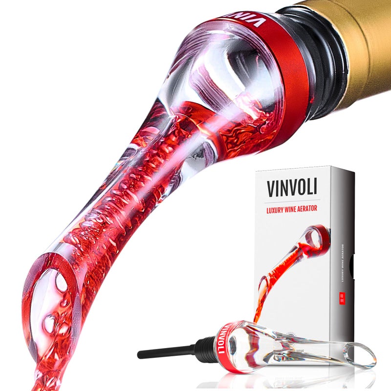 VINVOLI Wine Aerator - Deluxe 2026 Wine Air Aerator - Wine Aerators Pourer - Red Wine Decanter with Aerator - Wine Aerator Pourer Spout - Professional Quality for Wine Lovers and Sommeliers - Image 1