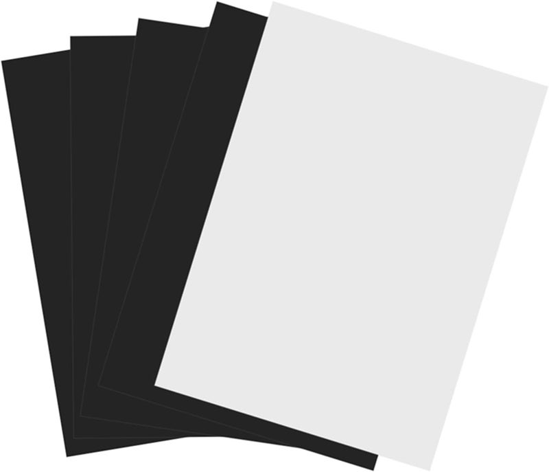 Sunisfa Printable Magnetic Paper, 5 X A4 Printable Magnetic Inkjet Sheet, White, Easy to Print, Matte, Flexible and, Stick on Iron, for Fridge, Doors - Image 1